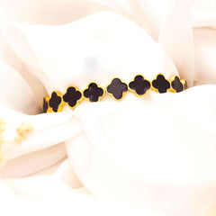 Midnight Clover Bangle