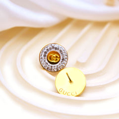 GG Crystal Halo Stud Earrings