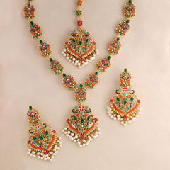 Regal Multicolor Kundan Necklace Set
