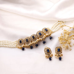 Eternal Aura Pearl & Stone Choker Set