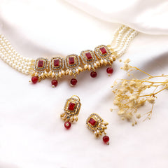 Eternal Aura Pearl & Stone Choker Set