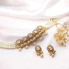 Eternal Aura Pearl & Stone Choker Set