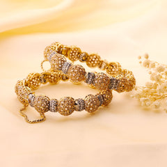 Heritage Navratan Gold Bangles