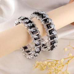 Noir Grace Crystal Bangles