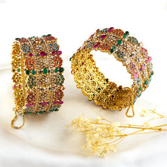 Rang-e-Noor Multicolor Kundan Bangles