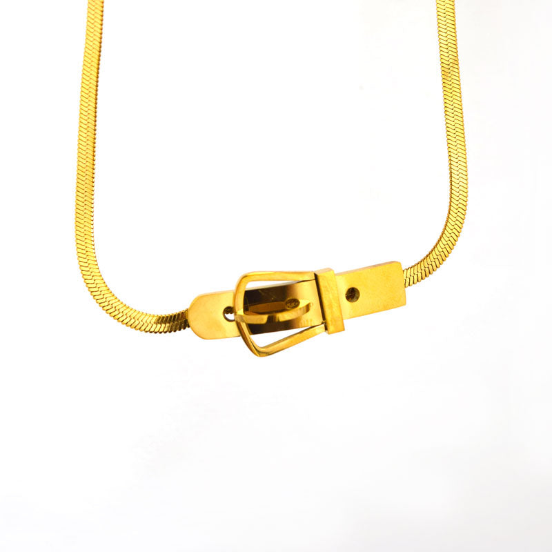 Golden Belt Buckle Pendant