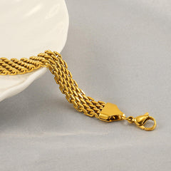 Gold Mesh Chain Bracelet