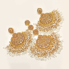 Noor-e-Zeenat Layered Chandbali Earrings