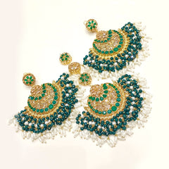 Noor-e-Zeenat Layered Chandbali Earrings