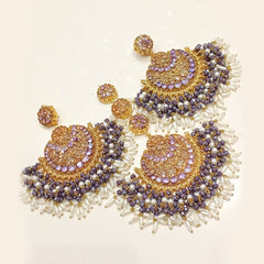 Noor-e-Zeenat Layered Chandbali Earrings