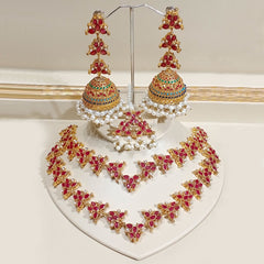 Traditional Kundan Jhumka with Necklace