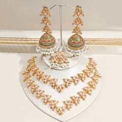 Traditional Kundan Jhumka with Necklace