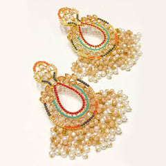 Noor-e-Hunar Pearl Drop Statement Earrings
