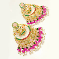 Mehrunisa Crescent Chandbali Earrings