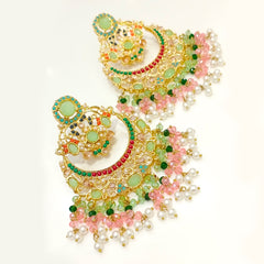 Mehrunisa Crescent Chandbali Earrings