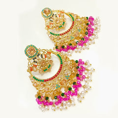 Mehrunisa Crescent Chandbali Earrings