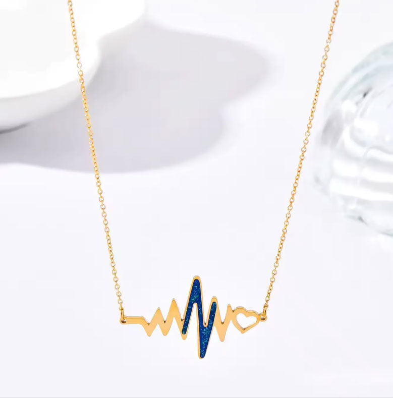 Heartbeat Love Pulse Pendant Necklace